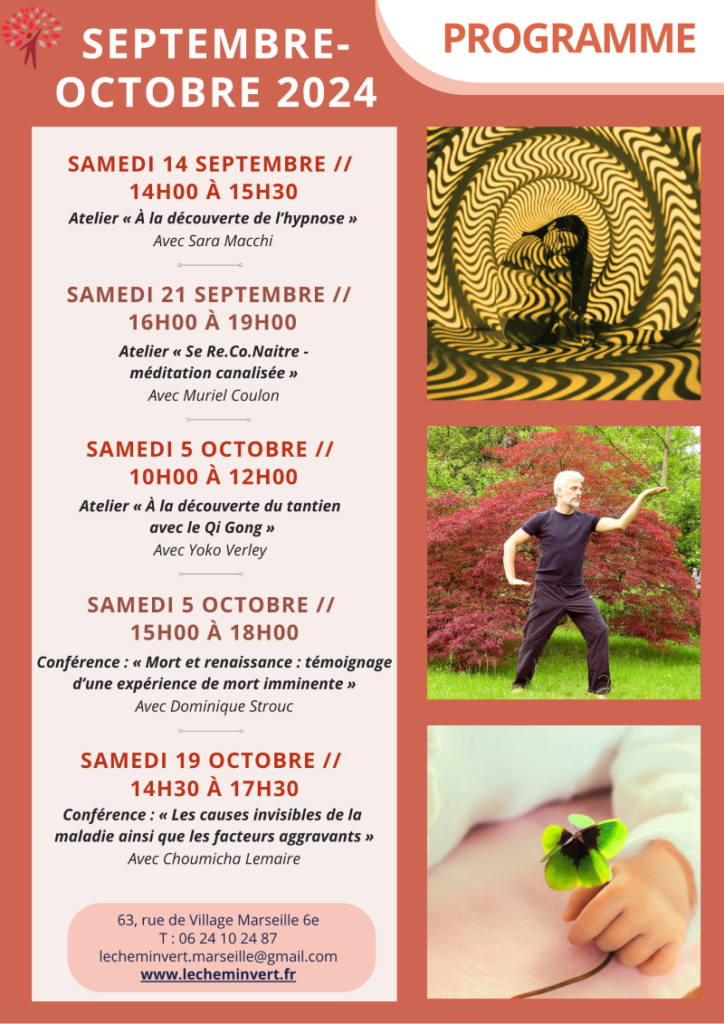 Programme du Chemin Vert sept-oct 2024